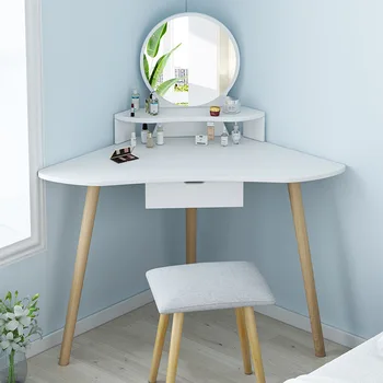 

Dressing table modern simple bedroom web celebrity wind makeup desk mirror integrated table small corner dressing table