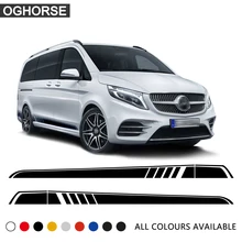 Cheap 2Pcs Door Side Stripe Skirt Sill Stickers Vinyl Decal For Mercedes Benz Vito Viano V Class W447 W639 V260 2014-2019 Accessories Cheap 2Pcs Door Side Stripe Skirt Sill Stickers Vinyl Decal For Mercedes Benz Vito Viano V Class W447 W639 V260 2014-2019 Accessories