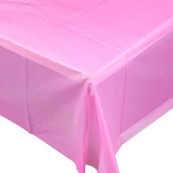 

D&Z Bright Purple Disposable Table Cover 10pcs Rectangle Waterproof Birthday Party Desk Cloth