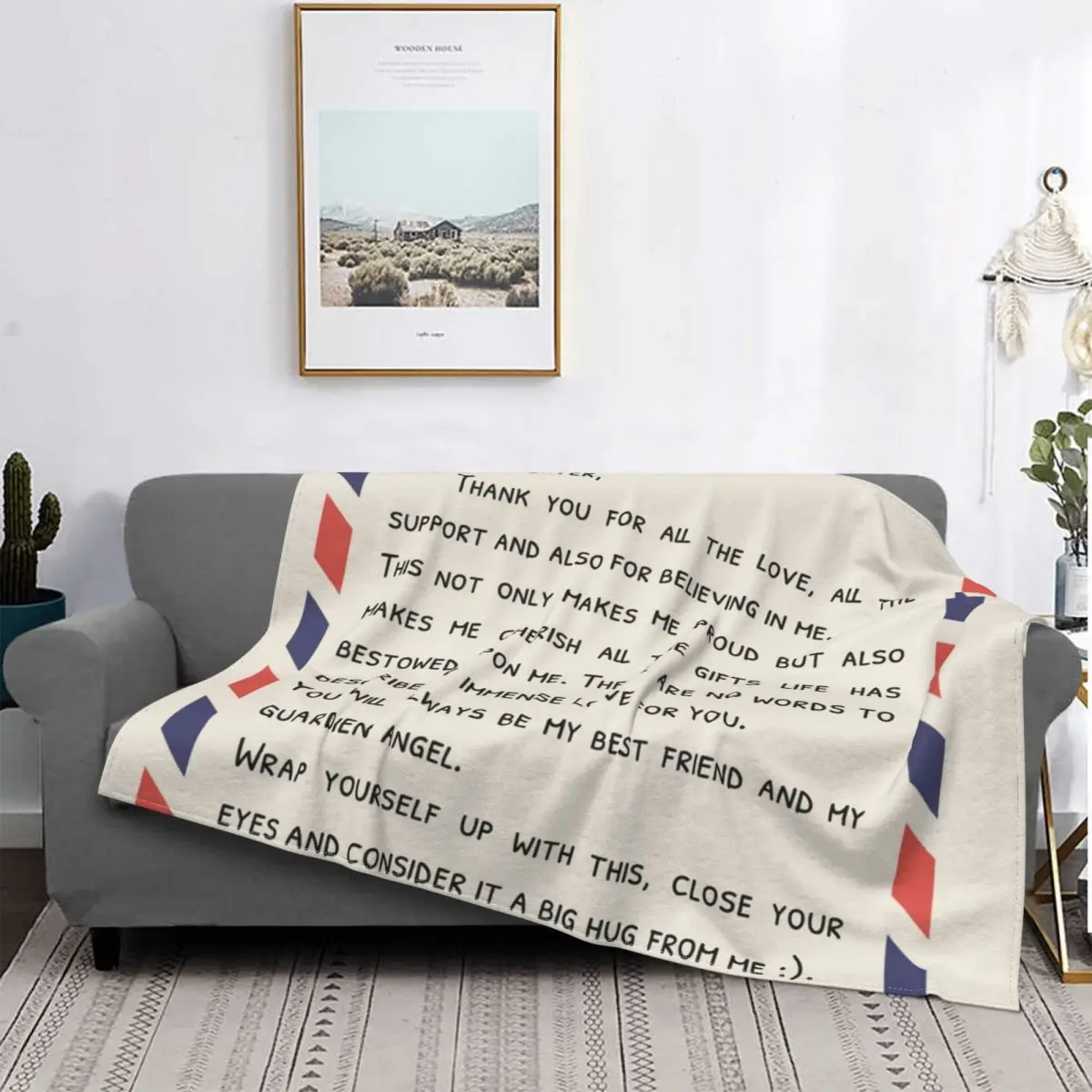 

Letter To Daughter Blanket My Son Mom Dad Plush Warm Ultra-Soft Flannel Fleece Throw Blanket For Sofa BedSheet Velvet Couch Gift
