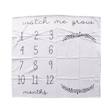 Детское одеяло для новорожденных Пеленальное белье для коляски Новое фото фон ежемесячный рост номер фото одеяло D08C