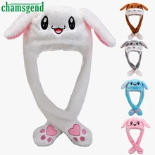 CHAMSGEND/Новинка года; зимняя наружная теплая шляпа для женщин и детей; милые шапки с ушками с кроликом из мультфильма; Мягкие плюшевые шапки; детская шапка;# 4z