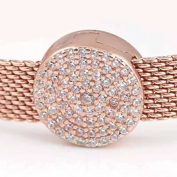 

Original Rose Gold Reflexions Dazzling Elegance Clip Beads Fit 925 Sterling Silver Charm Bracelet Bangle Diy Jewelry