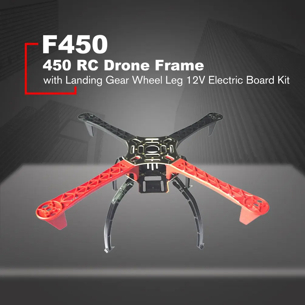 

F450 450 Drone Arm Frame Wheelbase with Landing Gear Wheel Leg 12V Electric Board Kit for RC 4-Axis RC Multicopter Quadcopter