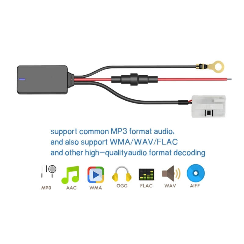 12Pin 12V Bluetooth адаптер Aux кабель для Benz W169 W245 W203 W209 W164 W221 громкой связи Bluetooth гарнитура для Беспроводной авто Bluetooth 4,0 автомобильный комплект