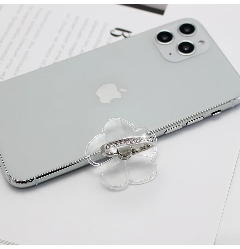 Universal Transparent Finger Ring Mobile Phone Smartphone Stand Holder For iPhone Xiaomi Samsung Smart Phone MP3 Car Mount Stand flexible phone holder