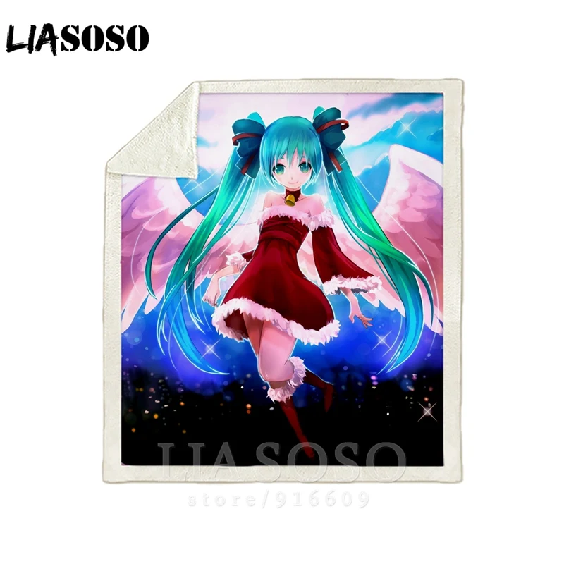 17 Диван-кровать с рисунком офисное Вокалоид Hatsune Miku сексуальные Harajuku набивное одеяло-покрывало детское дорожное одеяло квилт для софы A23 - Цвет: 17