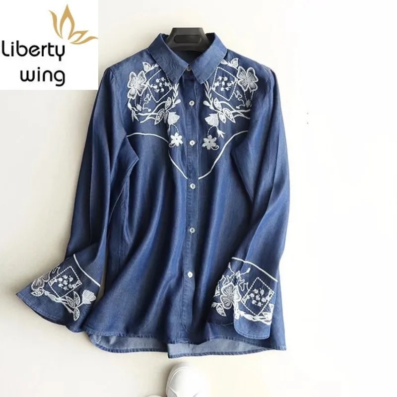 new-embroidery-flower-denim-long-sleeve-shirts-for-women-spring-fall-vintage-single-breasted-loose-fit-blouse-womens-tops