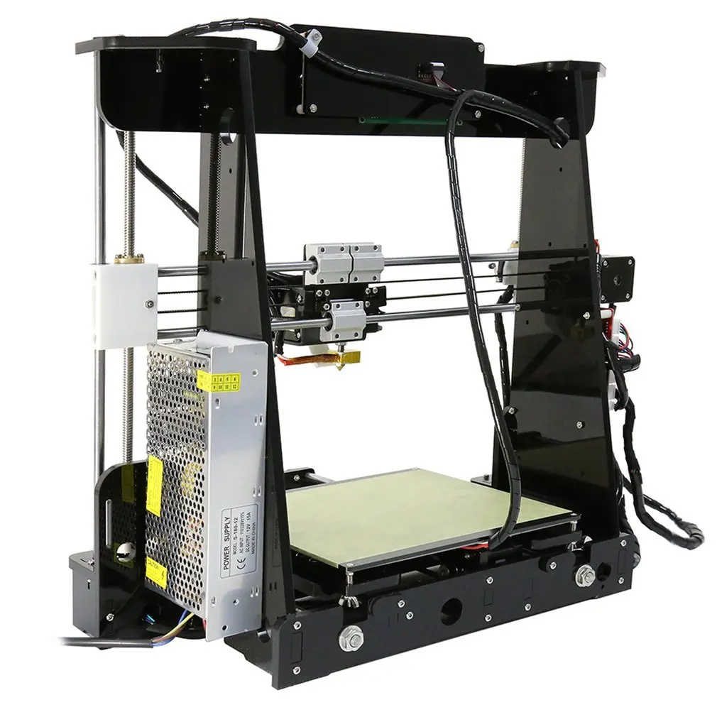 Удобный DIY 3d принтер печатная машина акриловая рамка механический набор для печати 3 материалов ЖК-нить алюминиевая структура