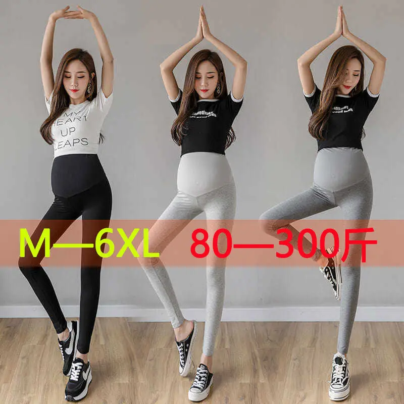 M-6XL Leggings For Pregnant Women Elastic High Waist Stripes Pants Pregnancy Sports Clothes Maternity Fitness Trousers Skinny