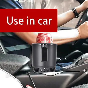 

Car Cup Warmer 2 In 1 Car Cooling Heating Cup With Smart Digital Display Mug Cooler Holder 12V One-button Heating Or Cooling