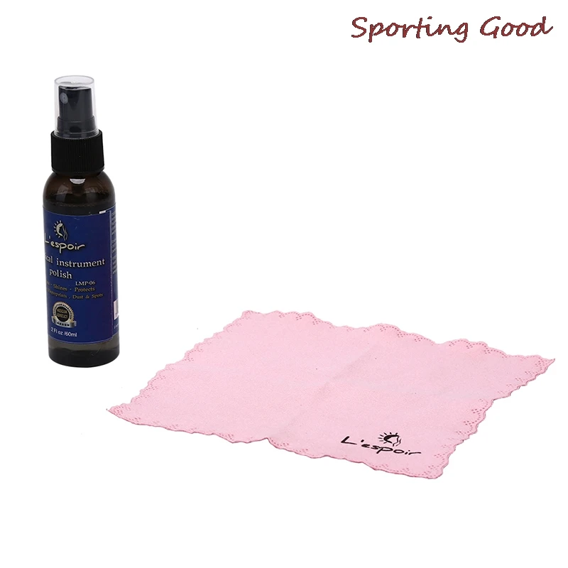 60ML Electric Guitar Bass Stringed Instrument String Cleaner Polish Treated Cleaning Spray Cloth Set Guitar Accessories