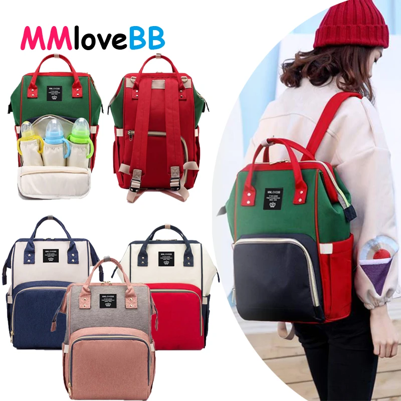 MMloveBB модная сумка для подгузников мам Большая вместительная детская рюкзак