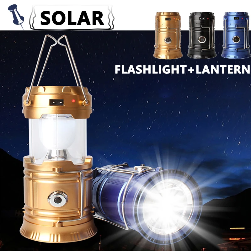 lampe Torche de tente Lanterne camping portable Sisit Lampe-torche LED rechargeable solaire pour le camping lanterne 