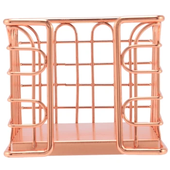 

Rose Gold Note Paper Stationery Box Home Office Desktop Storage Basket Pen Holder Stationery Organizer Decoration