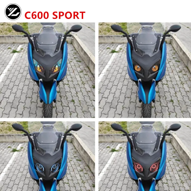 Motorcycle accessories Front Fairing Headlight Guard Sticker Head light protection Sticker for BMW C600 SPORT 2012-2015 13 14 yiqixin smart remote for land rover lr2 lr4 evoque sport discovery 4 freelander 2012 2013 2014 2015 2016 2017 2018 id46 chip fob