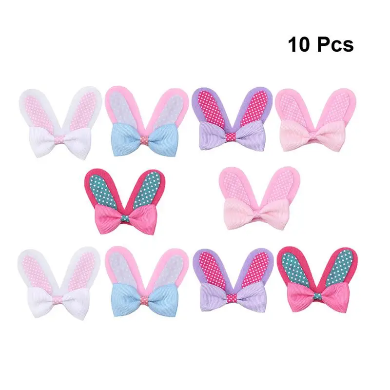 

10pcs DIY Toddler Baby Girls Easter HeadBand Rabbit's Ears Head Wrap Bunny Cute Bowknot Hairwear Accessories Gift For Baby Kids