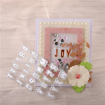 

Kokorosa 26 Alphabet Dies Letter Metal Cutting Dies for Card Making Scrapbooking Diy Album Die Cut Embossing Stencils Crafts