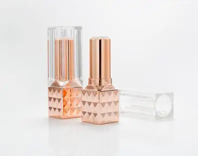 Rose Gold 10pcs30pcs50pcs White Suqare Empty Lip Balm Tube, Plastic Blue Lipstick Package,DIY Gold Lip Rouge Bottle,Pink Lip Makakeup Tool - Цвет: Rose Gold