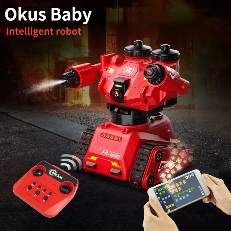 2021 E812 Rc робот Интеллектуальный пожарный светящийся водяной распылитель умное