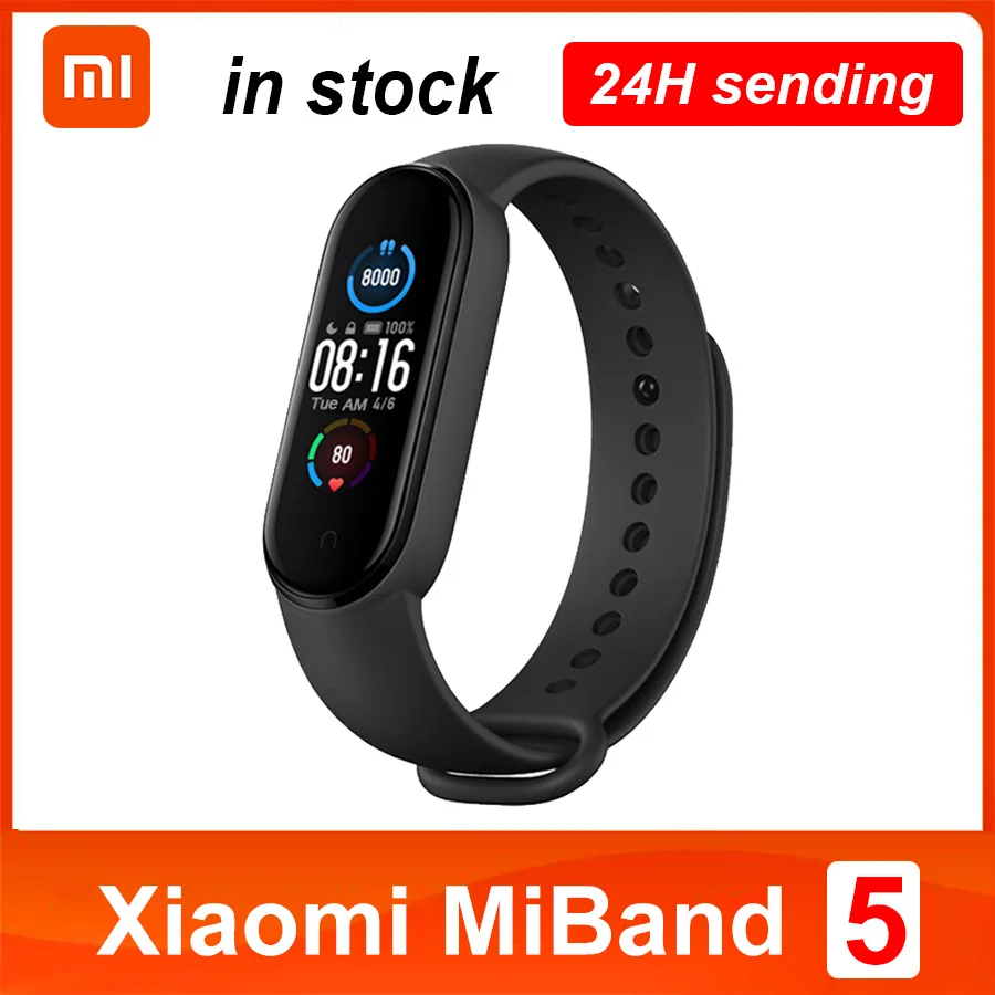 Smart Bracelet Wristband Fitness-Tracker Xiaomi Original Amoled-Screen Heart-Rate Bluetooth