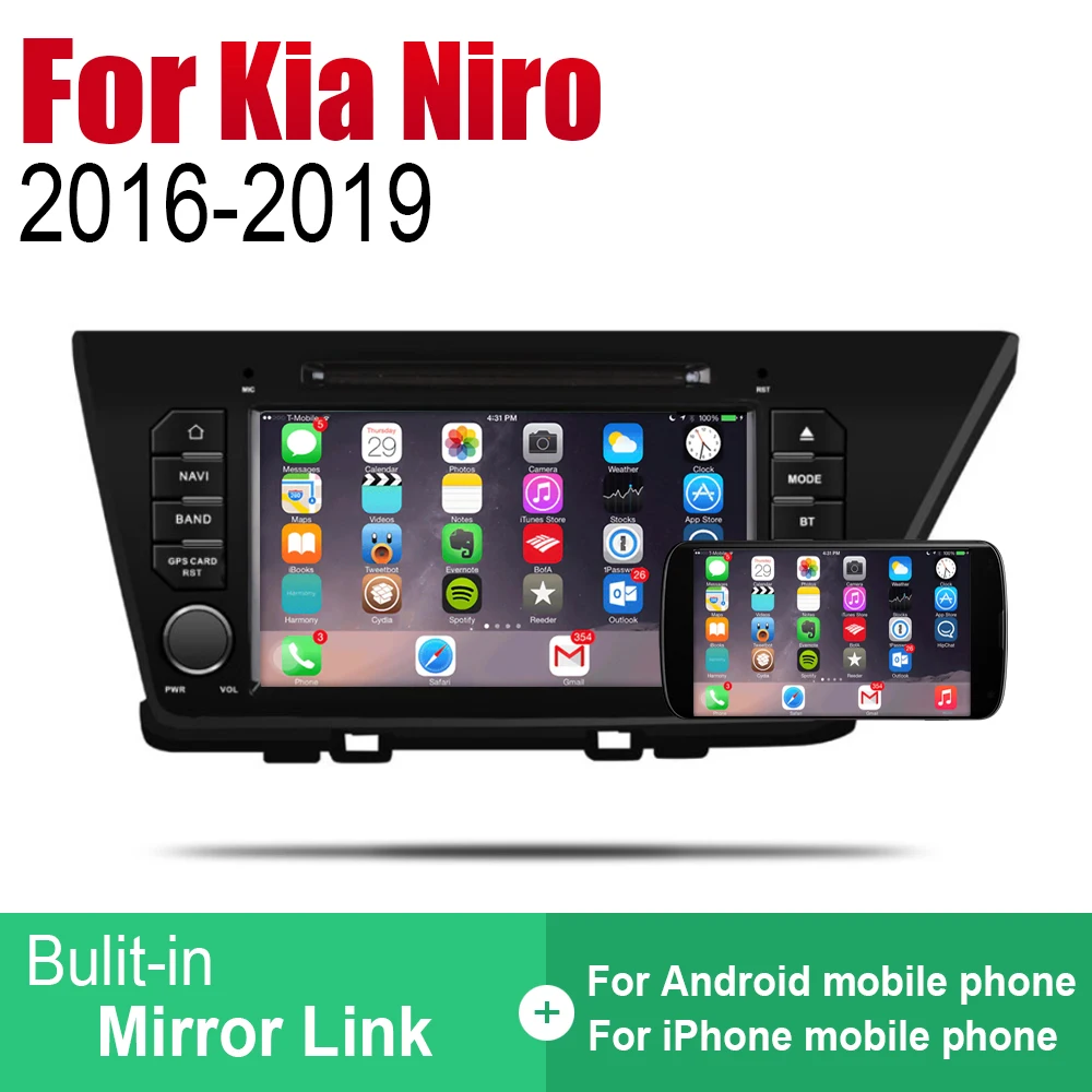 ZaiXi Android автомобильный Радио Стерео DVD gps навигация для Kia Niro~ Bluetooth wifi 2din автомобильный Радио стерео Мультимедиа Плеер