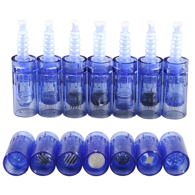 

1/2 Blue Bayonet Needles Cartridge for Derma Pen Nano Needles Head 9/12/36/42 pin/Round Nano/3D Nano/5D Nano