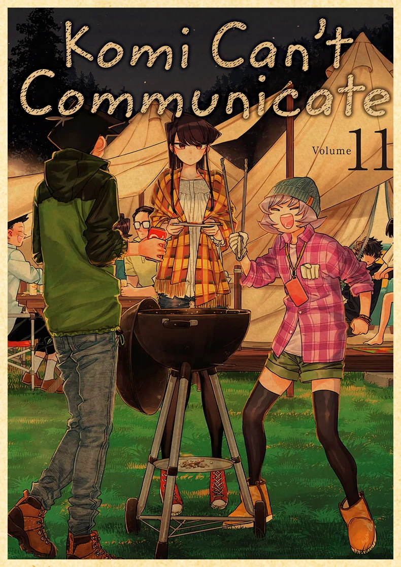 Komyushou Desu Posters Anime Komi Cant Communicate Poster Kraft Paper Vintage Home Room Art Wall Stickers