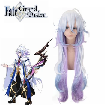 

Anime Fate/Grand Order Caster Merlin Long Wig Cosplay Costumes Fate Stay Night Heat Resistant Synthetic Hair Wigs Halloween wig