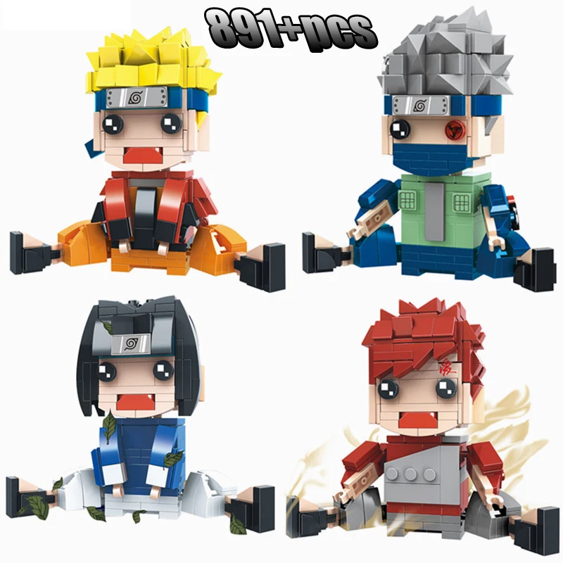 

2020 NEW Sasuke Li Locke Haruno Sakura brickheadz plastic children's assembled building block toys for children gifts DIY