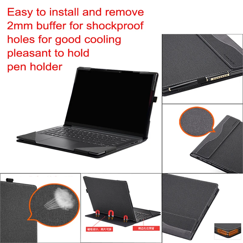 Funda Desmontable Para Asus Zenbook 14x Oled Ux5400 Ux5401 Ux3402z Un5401  Laptop Notebook Sleeve 14 Pu Cover Bag Protective Skin - Bolsas Y Fundas -  AliExpress
