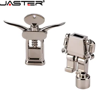 

JASTER Metal Bottle opener and robot USB 2.0 Drive original memory stick hot sale pendrive 4GB/8GB/16GB/32GB/64GB best gift