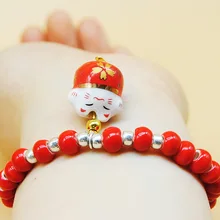 Новое поступление, распродажа, милые каваи, креативный подарок для девочки, модные украшения, кот, этнические керамические бисерные цепочки, браслеты