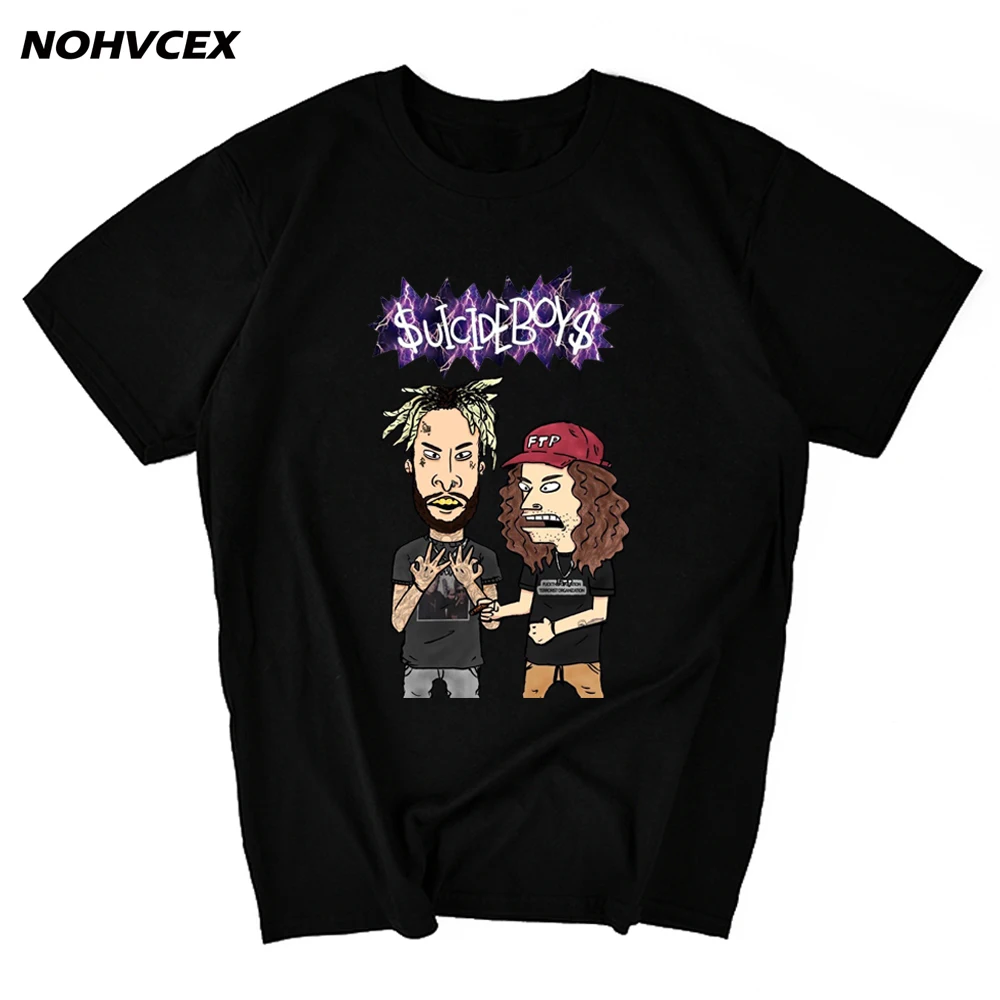 Футболка мужская с парнями из Suicideboys хлопковая тенниска в стиле хип хоп/рэп