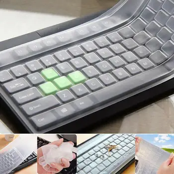 

1PC Desktop Universal Computer Keyboard Membrane Keyboard Desktop Anti-Dust Silicone Protective Antifouling Film Antibacter Q9L3