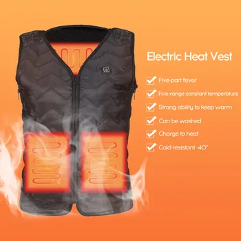 

heating vest Intelligent Electric Heat Keep Warm Vest 3 Adjustable Size Heat Vest Carbon Fiber USB Charge Heating Vest