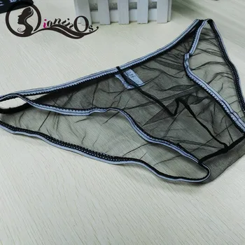 

Transparent See Through Mesh Low Waist Briefs Underwear Sexy Men Panties Slip Soft Breathable Male Net 2018