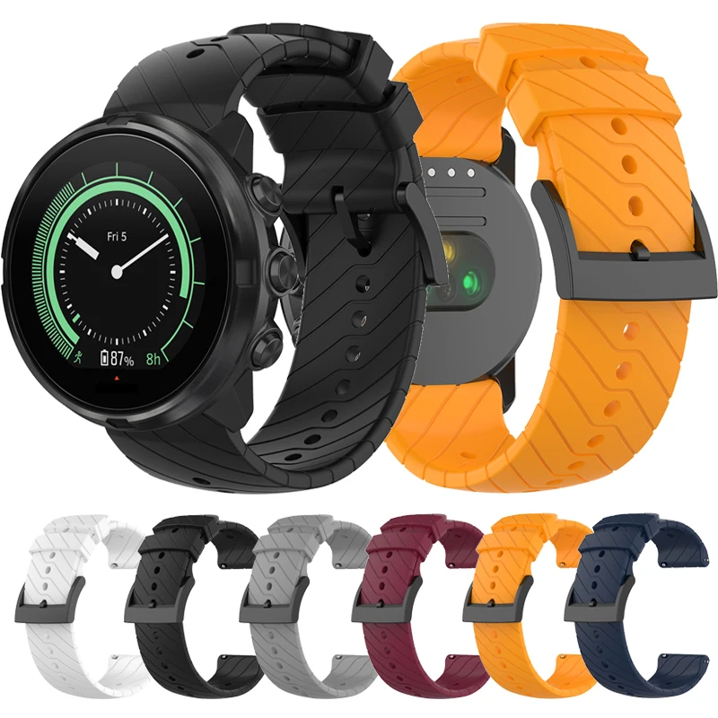 Ремешок 24 мм для Suunto 9 baro силиконовый сменный Браслет спортивных часов D5 spartan hr |