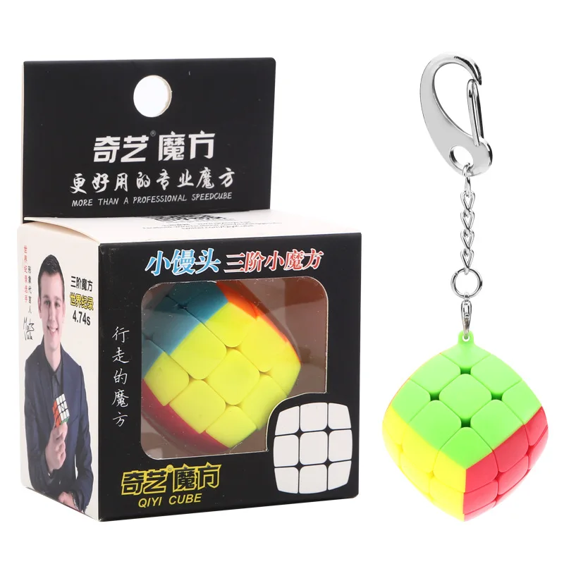

Qiyi 3x3x3 Speed Cube Keychain Professional Stickerless 3*3*3 Mini Magic Cubos Twist Puzzle Educational Toys Gift for Children