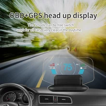 C1 зеркало Hud Дисплей Авто Hud Obd2+ Gps автомобильный скоростной проектор измеритель скорости автомобильный детектор Kmh Kpm автомобильные аксессуары