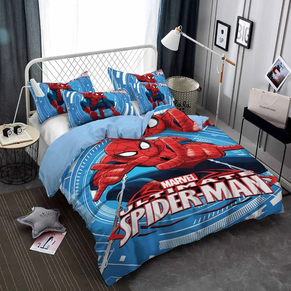 

2/3 Pieces Super Hero Bedding Set Comic Cartoon Soft Duvet Cover Kids Bed Quilt Cover 3D Print Bed Linen Colorful Bed Cover Set