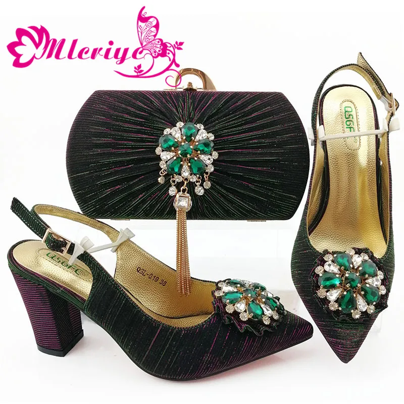 

Italian Ladies Shoes and Bags To Match Set Summer High Heeled Shoes for Women Women Italian African Party Pumps Shoes and Bag