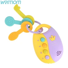 WARMOM детская музыкальная игрушка звучащая игрушка имитирующая пульт дистанционного управления автомобильные ключи Музыкальные Развивающие игрушки для младенцев зубные игрушки