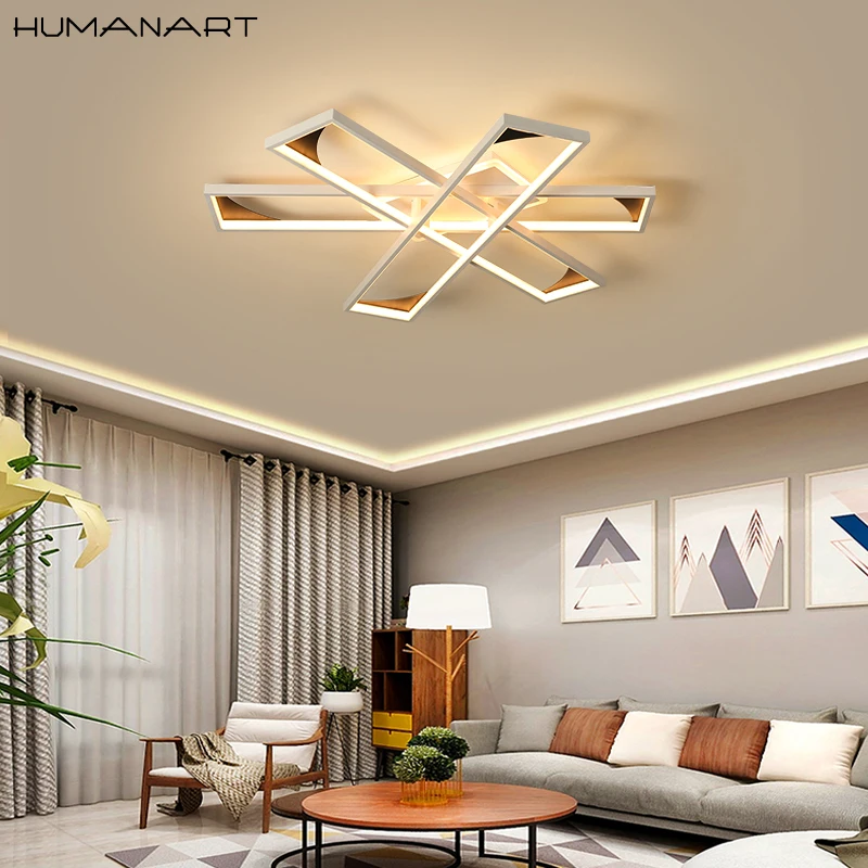 

New modern led ceiling chandelier for living room bedroom study personality creative restaurant chandelier Brown/White Color