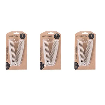 

3pcs Mini Foldable Hair Comb Anti-static Hairbrush Portable Travel Pocket Hair Combs Hairdressing Styling Tool