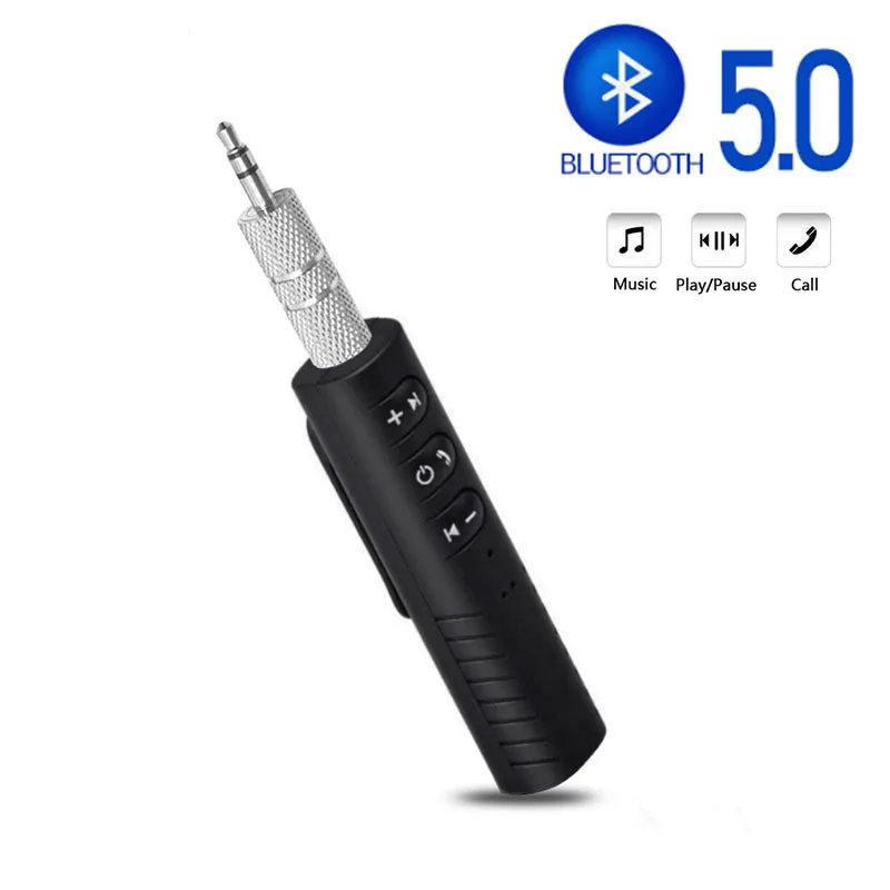 Adaptador bluetooth con conector de 3,5mm, dongle auxiliar, manos libres,  Mini receptor de Audio, Kit de música para coche - AliExpress