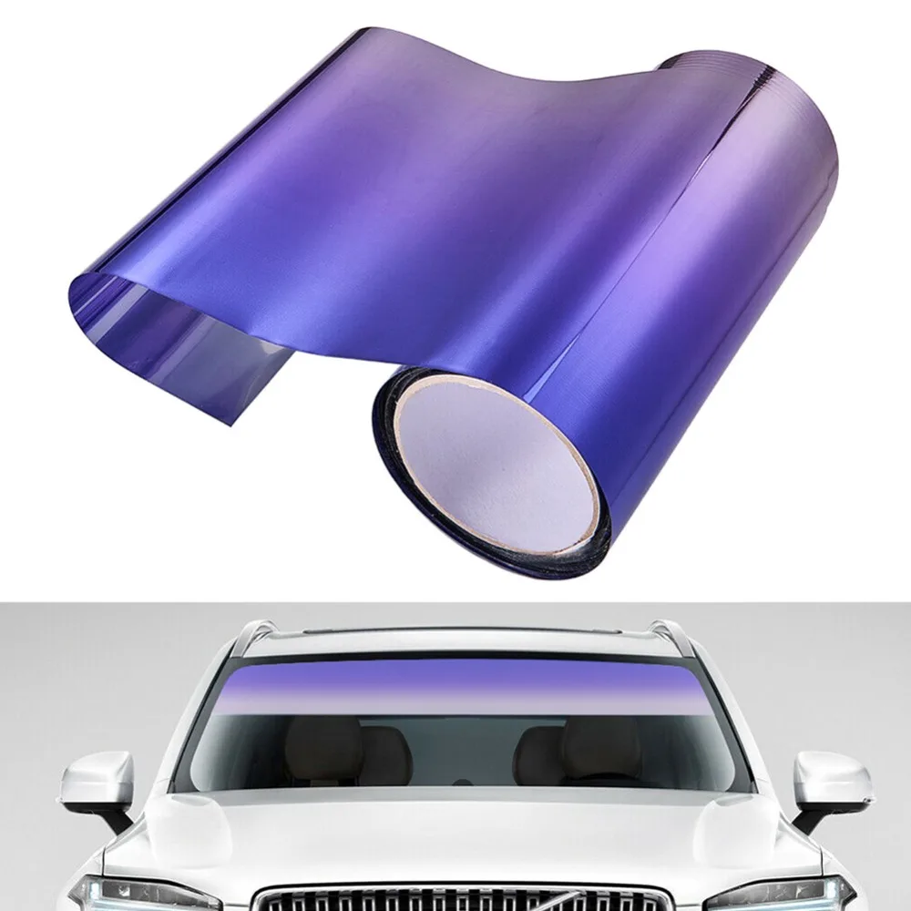 Оконный солнцезащитный козырек для автомобиля, полоса, тонированная пленка, защита переднего лобового стекла, наклейка, сделай сам