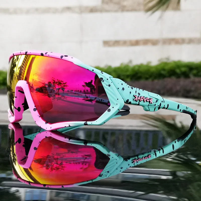 2018 Kapvoe поляризованные Велоспорт солнцезащитные очки, для занятий спортом на открытом воздухе велосипед солнцезащитные очки, очки для