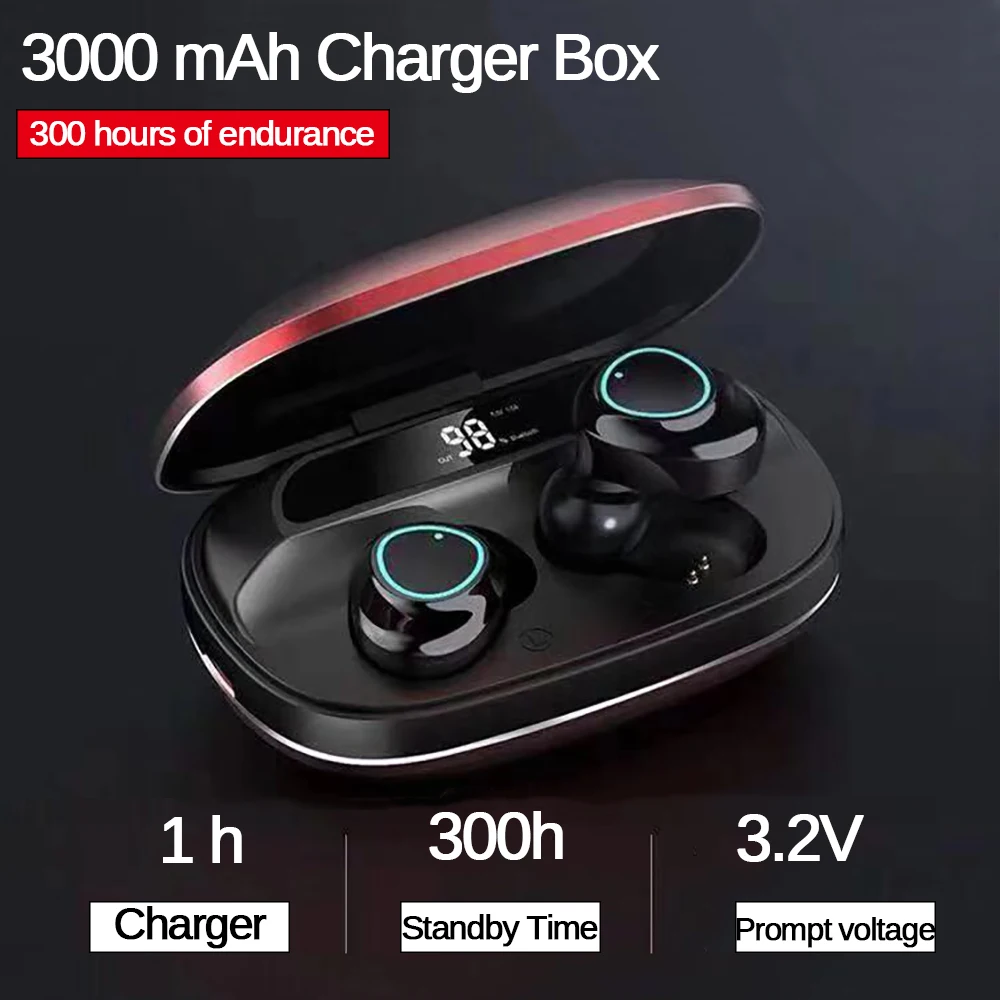 G16 TWS Bluetooth наушники с тяжелыми басами 6D стерео HiFi Звук светодиодный дисплей гарнитуры 3000 мАч зарядная коробка IPX7 водонепроницаемый