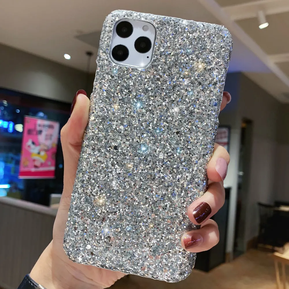 LAPOPNUT роскошный блестящий чехол для телефона для Iphone 11 Pro Apple XS X Xr Xs Max 8 7 6 6s Plus Рождественский чехол с блестками - Цвет: Серебристый